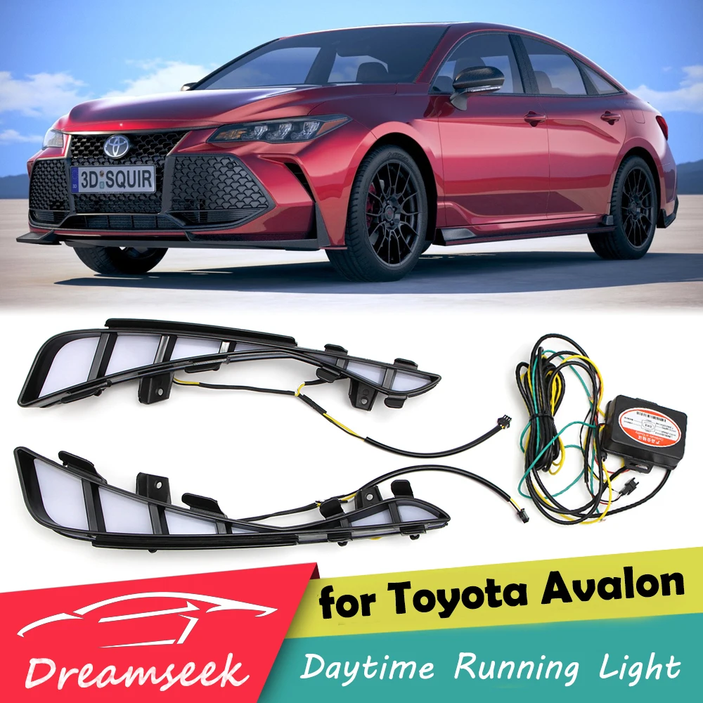 DRL Day Lights for Toyota Avalon 2019 2020 LED Daytime Running Light Fog Lamp with Turn Signal |