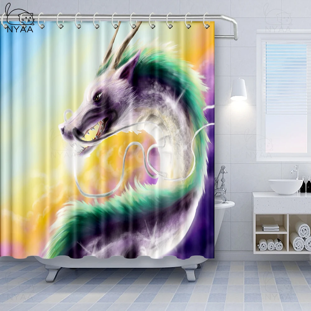 Vixm современный летающий дракон занавеска для душа водонепроницаемая ткань