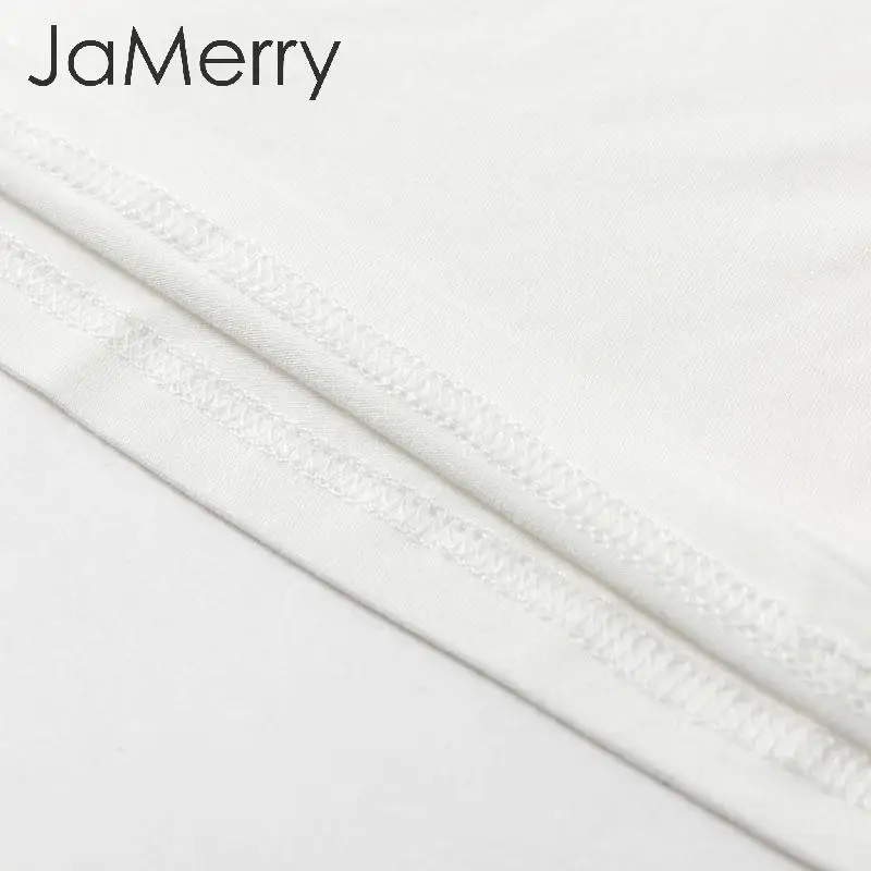 JaMerry сексуальный белый кружевной короткий топ рубашка элегантный с открытыми