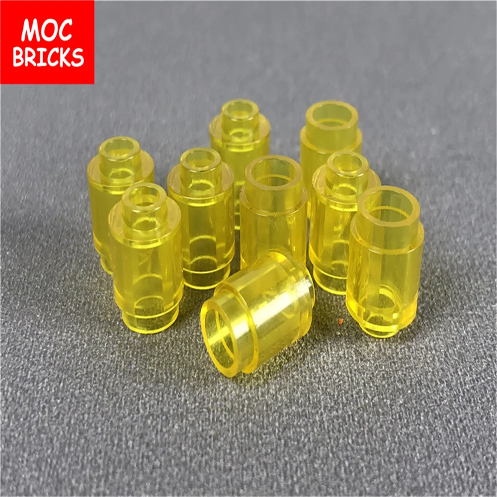 10 шт./партия кубики MOC Круглый Кирпич 1x1 прозрачный совместимый с 3062b развивающие