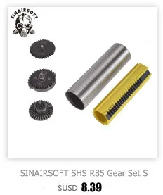 SINAIRSOFT SHS желтый 19 зуб Полный металлический стеллаж поршень для SR-25 и серии L85 может использоваться страйкбол коробка передач Охотничьи аксессуары