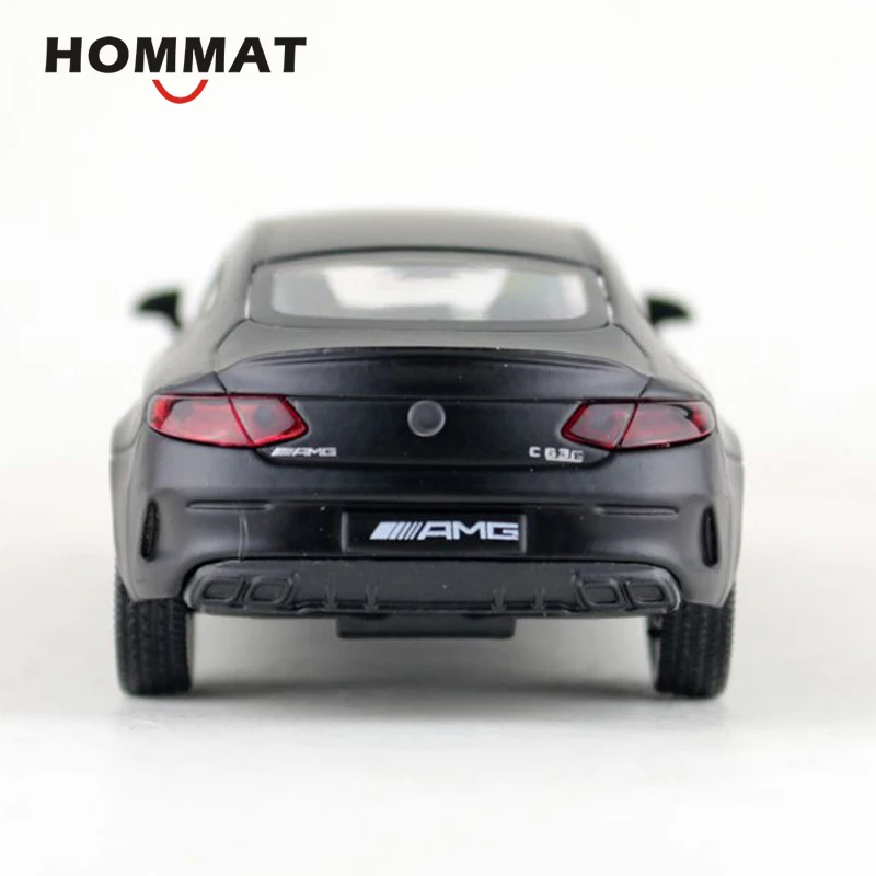HOMMAT 1:36 матовый черный C63 S AMG Coupe литый под давлением игрушечный автомобиль модель