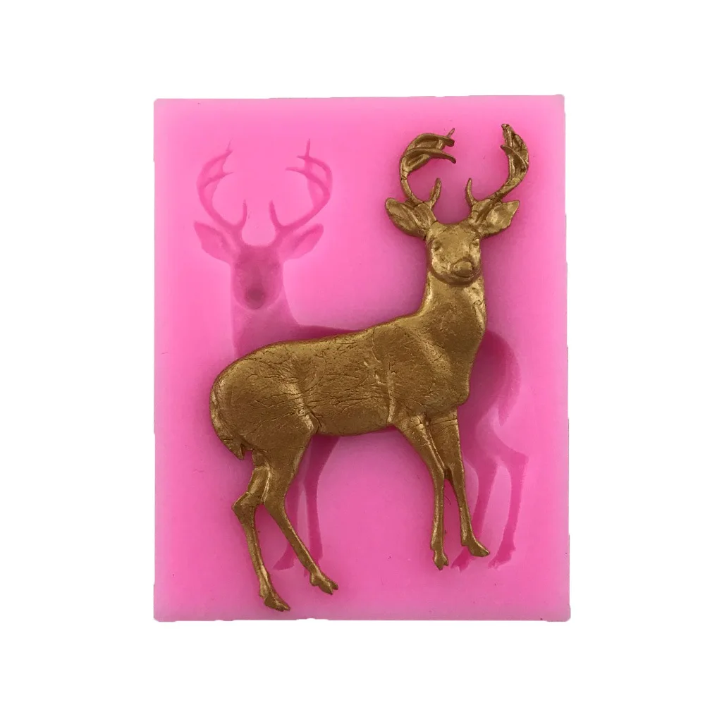 

Инструмент для выпечки, форма из жидкого силикагеля для выпечки в виде оленя и сахарного торта B025