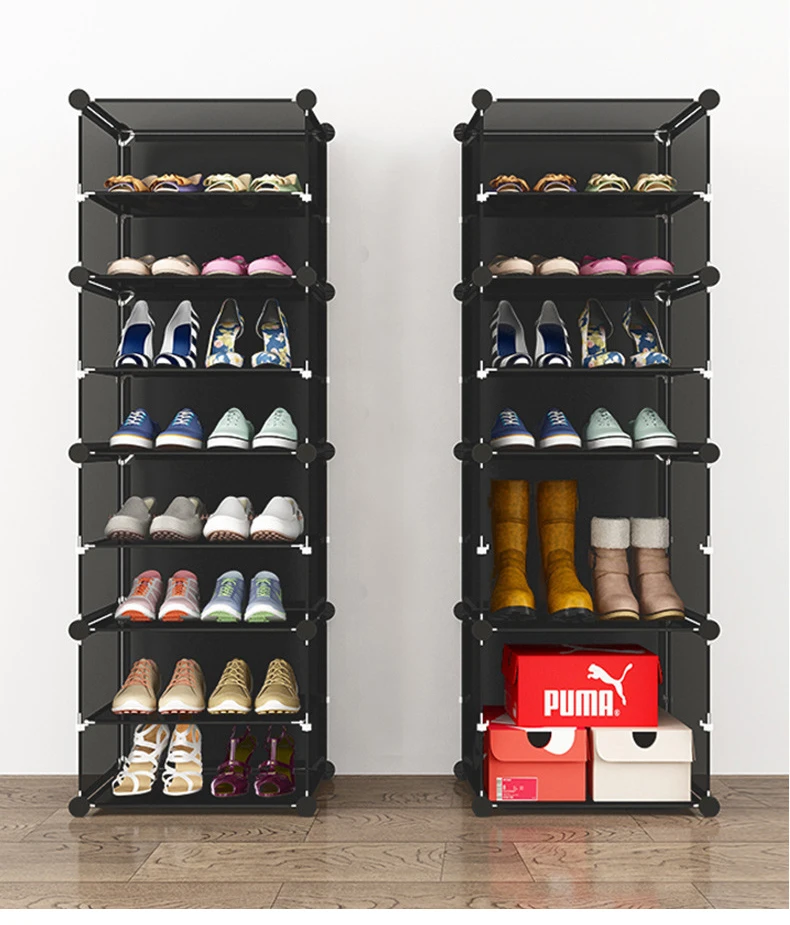 Double-row Shoe Rack Home Dustproof Modular Closet Furniture Shoes Cabinet Door Space-saving Shoe Organizer Keep Room Neat