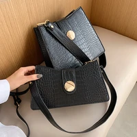 pu leather baguette bag stone pattern womens shoulder bag 2021 designer handbags women crossbody bags big small size handbag