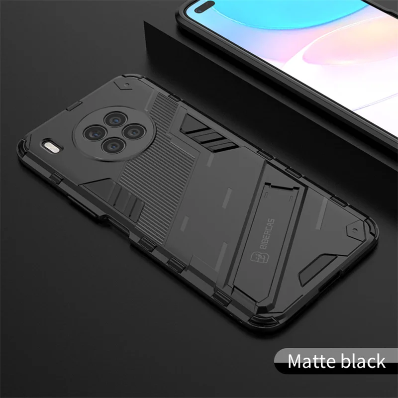 Holder Case For Huawei Nova 8i Cover For Huawei Nova 8i Capas PC Hard Kickstand Shockproof Back Cover For Huawei Nova 8i Fundas