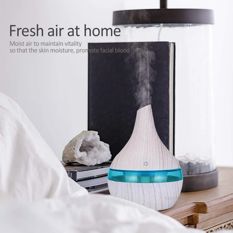 

KBAYBO 300ml USB Air Humidifier Essential Oil Diffuser With Essential Lavender Lemongrass Rosemary Oils Aroma Strong Mist Maker