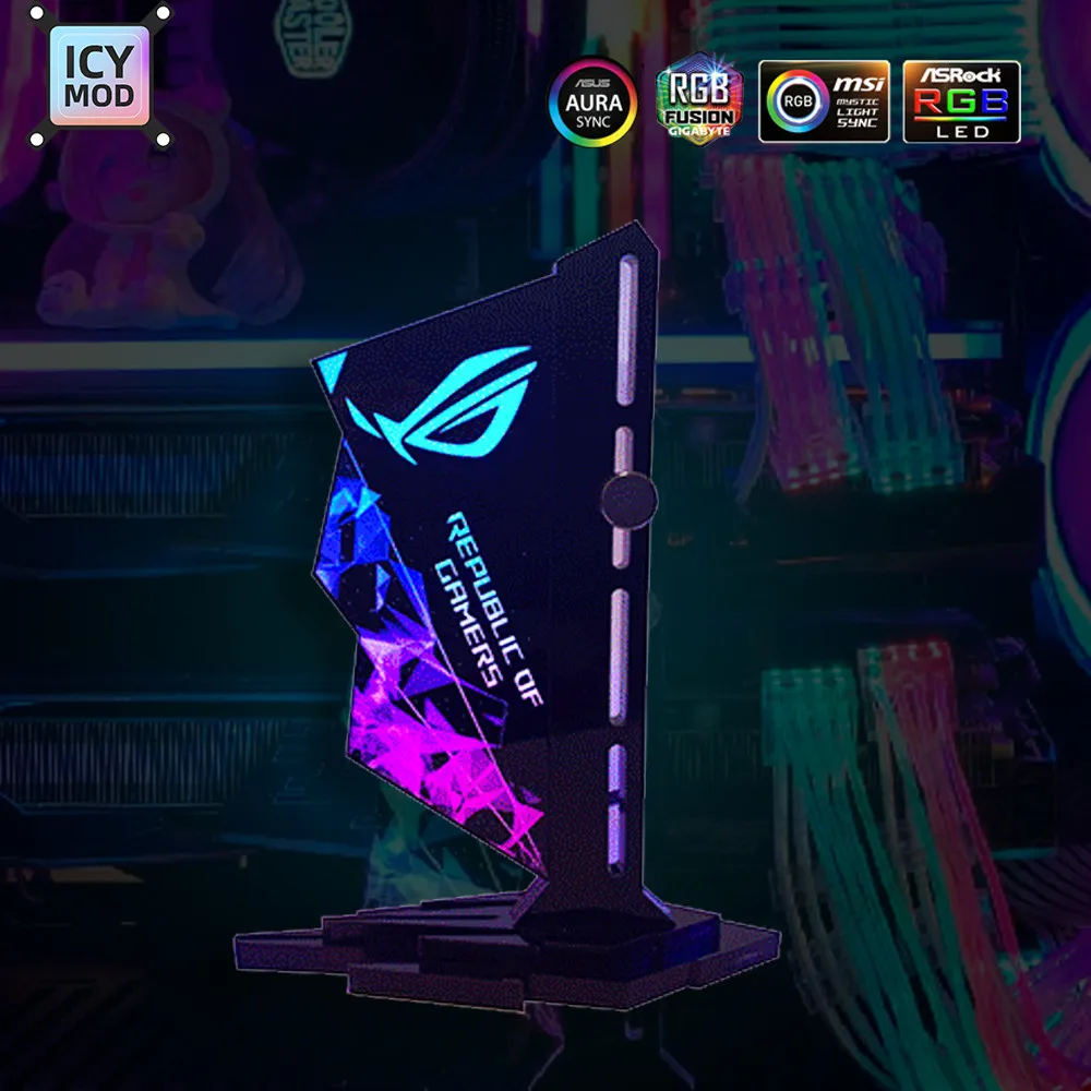 Вертикальный кронштейн для видеокарты ROG Belief 12 В/5 В AURA SYNC держатель VGA кулер воды с