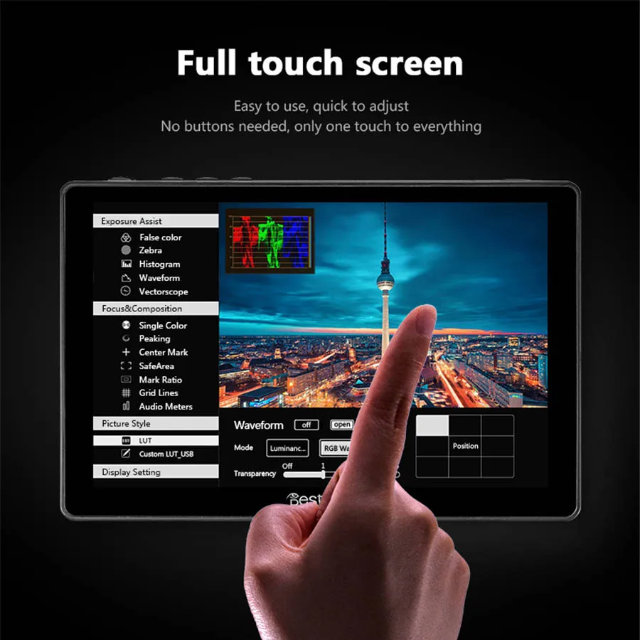 7 дюймовый 4K HDMI монитор Bestview R7 ЖК дисплей с полным сенсорным управлением для