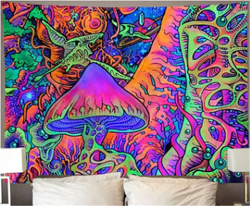Психоделические крепление гобелен с монстром искусства на стене дома Одеяло
