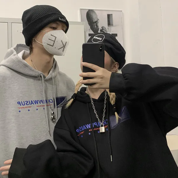 Уличный свитер с капюшоном старинный винтажный Женская свободная одежда для