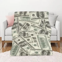 throw blanket one million dollar bill usa fuzzy blanket super soft for couch or bed comfortable flannel warm printed blankets