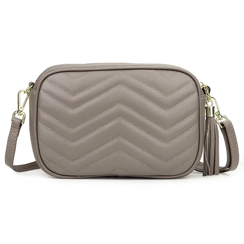 

2020 Soft Genuine Leather Sling Bags for Women with Zipper Messenger Bag Women Purse Real Leather Luxury Bag Famous Designer