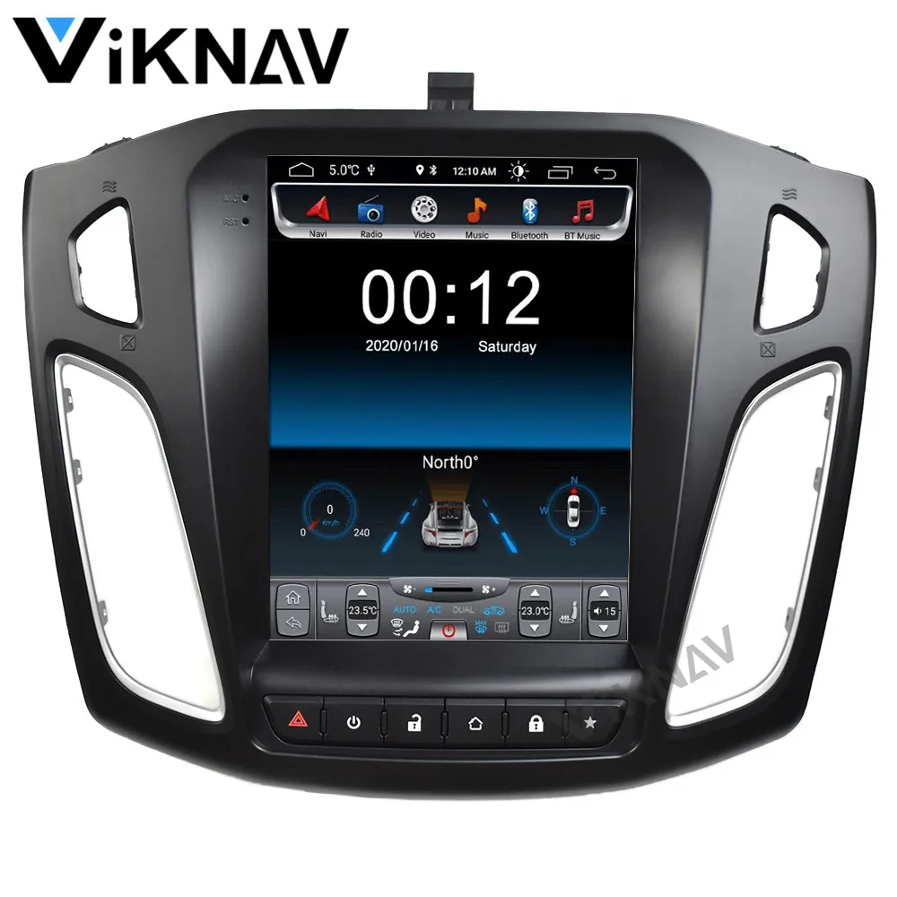 

Вертикальный экран в стиле Tesla для-Ford focus 2012-2018, автомобильное радио, GPS-навигация, автомобильный мультимедийный стереоплеер