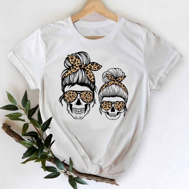 

T-shirts Women 2021 Skull Funny Fashion Cute Mama Mom Mother Love 90s Clothes Graphic Tshirt Top Lady Print Female Tee T-Shirt