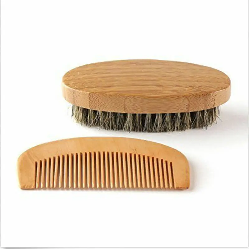 New Men's Boar Bristle Beard Brush and Comb Care Kit Grooming | Дом и сад