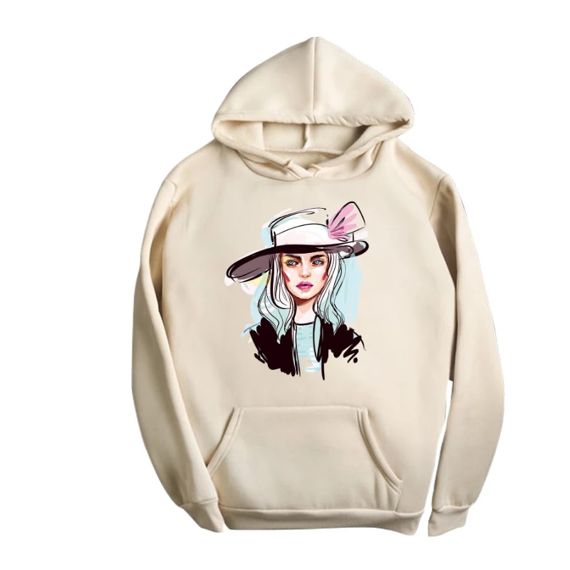 

Autumn Winter Hoodies unisex Cartoon Cute Printed Sweatshirts Leisure Long Sleeve Hooded Female Casual Pullover Ladies Clothes