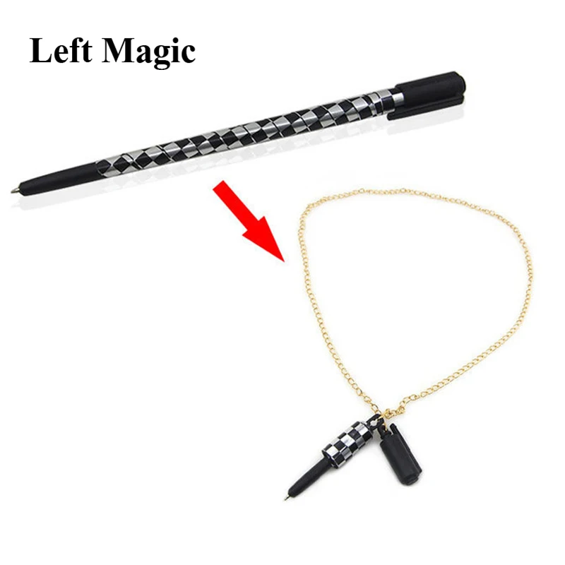 

1pc Pen To Necklace Chain Vanishing Pen Magic Tricks Disappearing Pen Magia Magician Close Up Illusion Gimmick Props Magica Pen