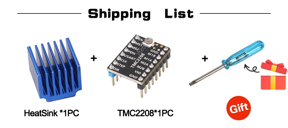 LERDGE TMC2208 шаговый двигатель драйвер 3d принтер части Stepstick супер тихий с новыми радиаторами ток 1.4A ультра-тихий V2.0