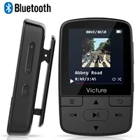 victure bluetooth mp3 player 8gb clip sport portable lossless sound hi fi music player with headphone fm radio voice recorder