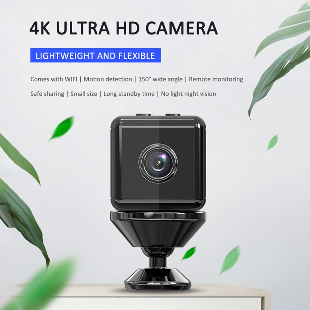 Мини-камера HD 1080P/4K с датчиком Wi-Fi и аккумулятором на 1000 мА · ч | Электроника