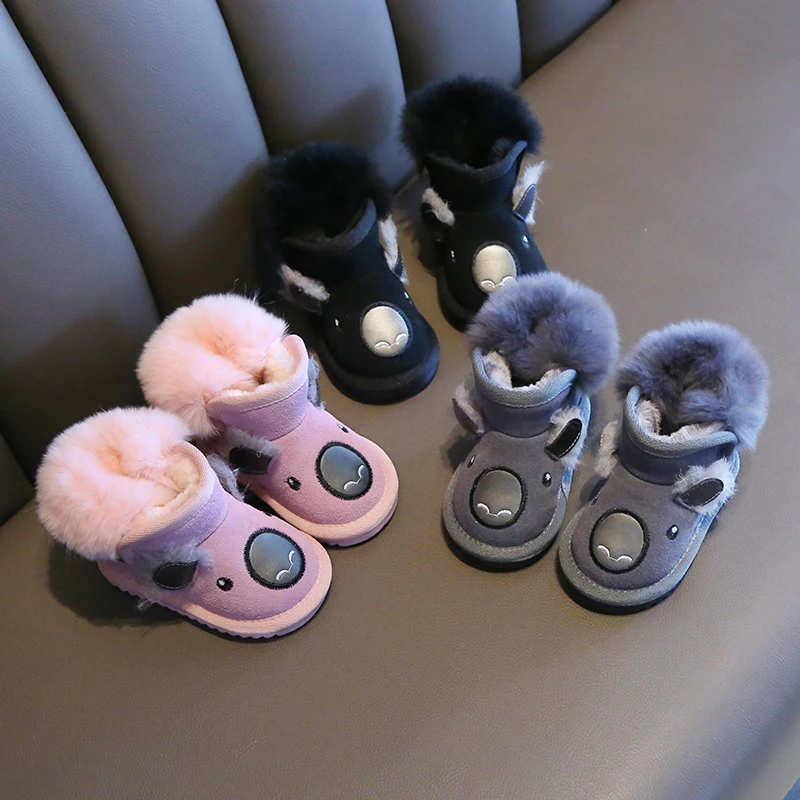 2019 г. Зимние детские зимние ботинки для малышей мальчиков и девочек нескользящая