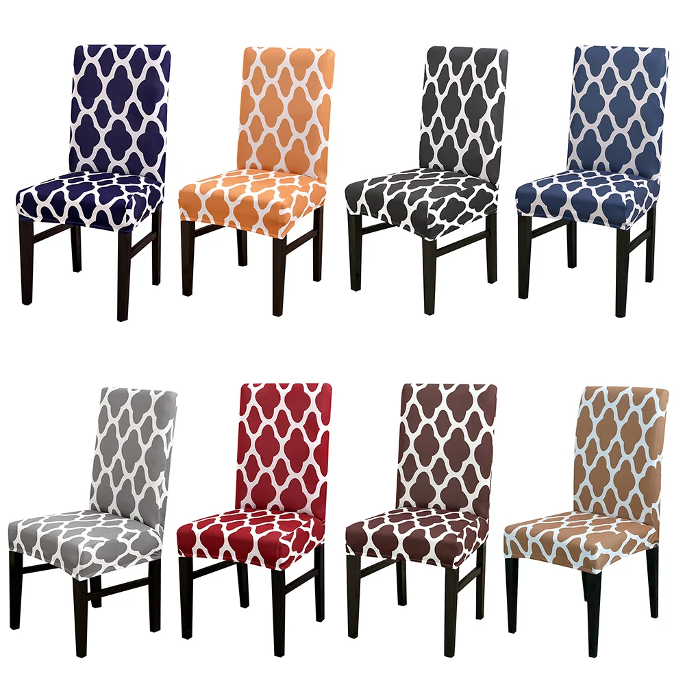 Эластичные чехлы на кресла с цветочным принтом из спандекса для свадьбы столовой