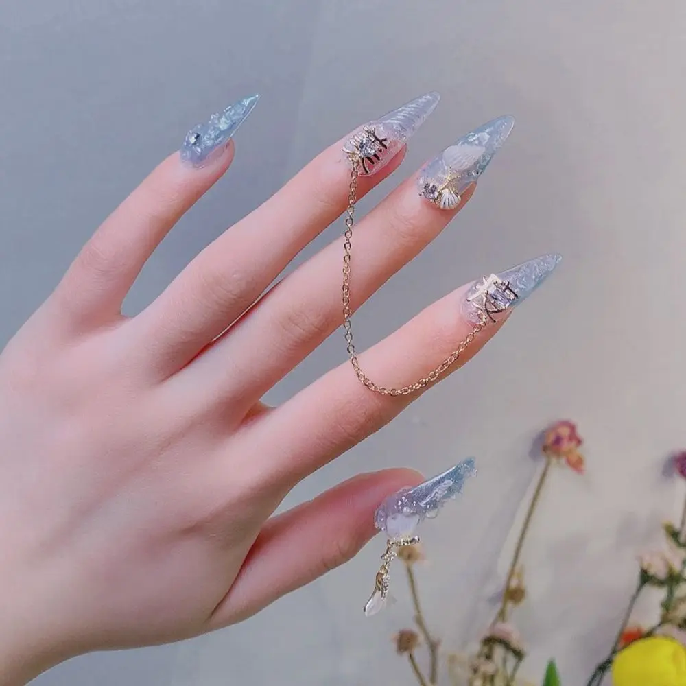 Роскошные подвески-цепочки украшения для ногтей Стразы блестящие ювелирные