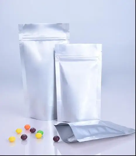 50 шт./лот Самостоятельная алюминиевая пищевая сумка самозапечатывающийся пакет