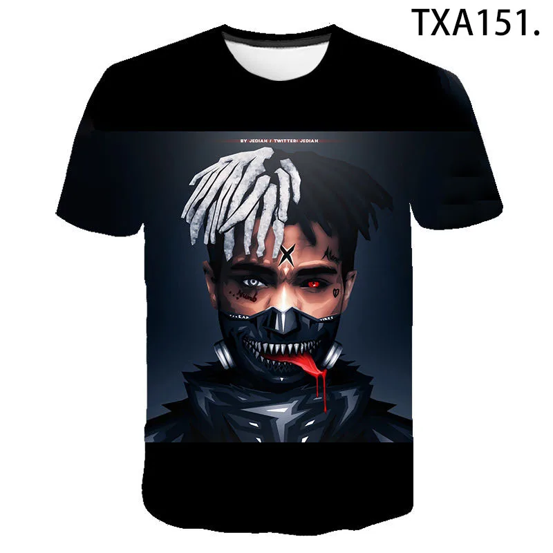 Новинка 2020 футболка Xxxtentacion для мужчин и женщин Детская летняя модная уличная