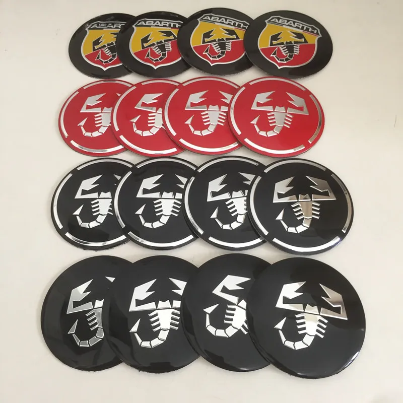 4 шт. 56 мм Abarth Центральная втулка колеса автомобиля колпачки эмблема значок