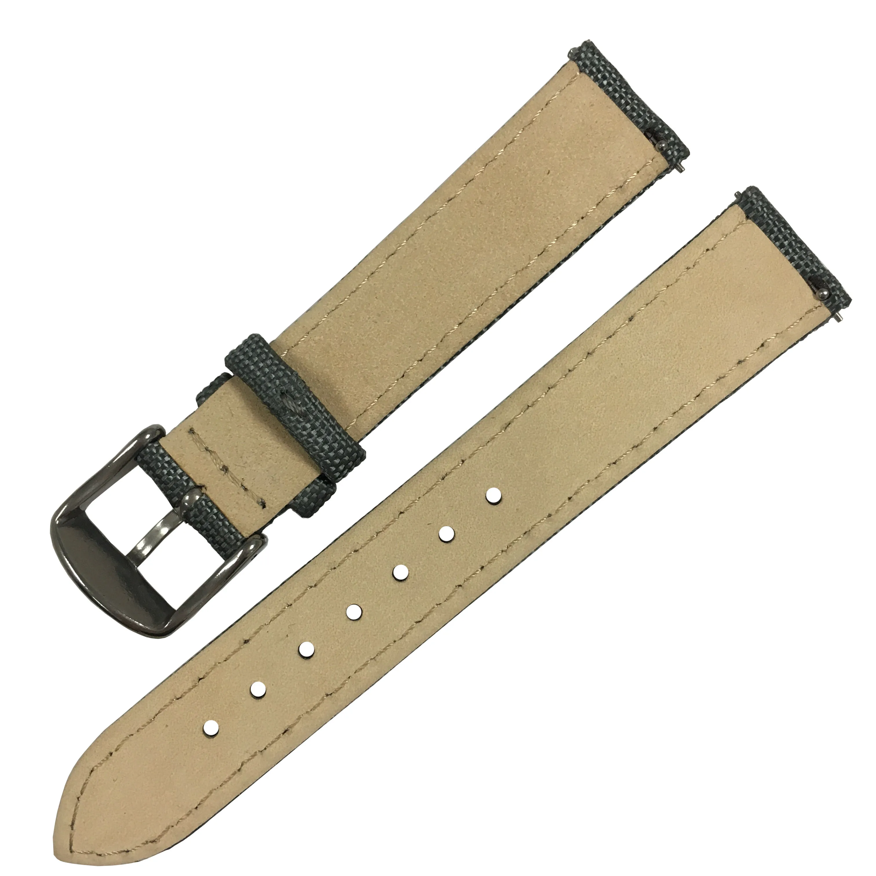 Высококачественный серый быстросъемный браслет для часов Sailcloth 18 мм 20 22 |