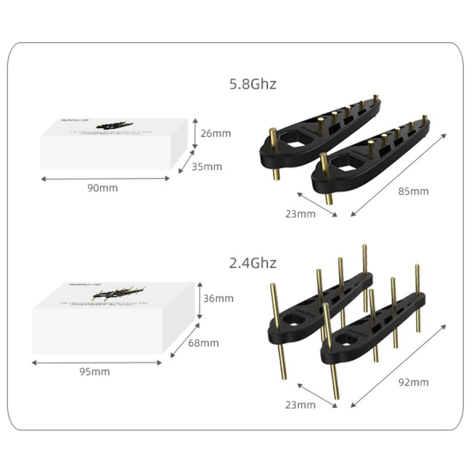 

2 PCS Drone Yagi Antenna Range Extender for DJI FPV Remote Controller 2