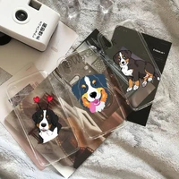 bernese mountain dog clear phone case for iphone 13 mini 12 11 pro max xs x xr 7 8 plus se 2020 transparent cover