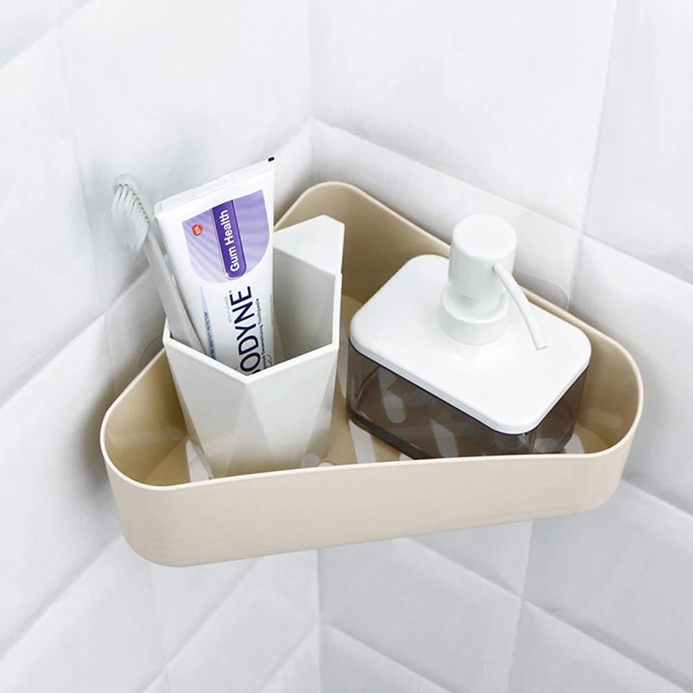 Бесплатная Пробивка всасывающая настенная полка для ванной комнаты подвесная