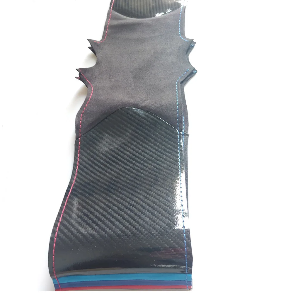 

5D Carbon Fiber&Black Suede Steering Wheel Hand Sewing Wrap Cover Fit For BMW F87 M2 F80 M3 F82 M4 M5 F12 F13 M6 F85 X5