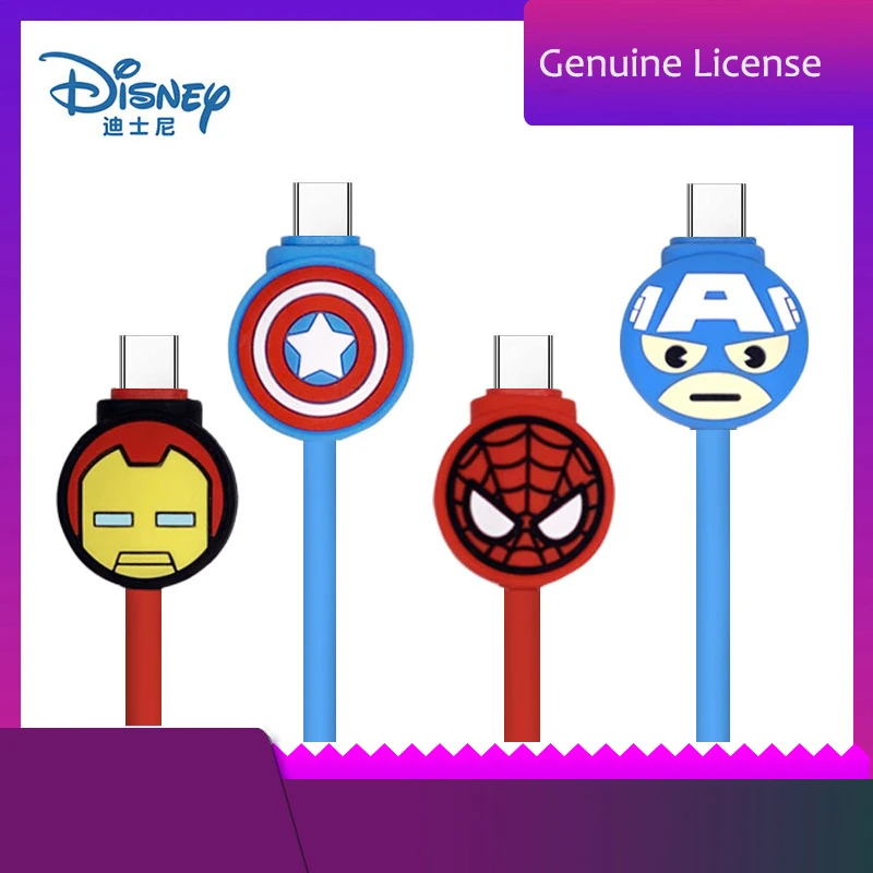 

Disney Marvel Spider Man USB Type C Cable For Samsung S20 S21 Fast Charging Wire Cord USB-C Charger Mobile Phone Type-C Cable