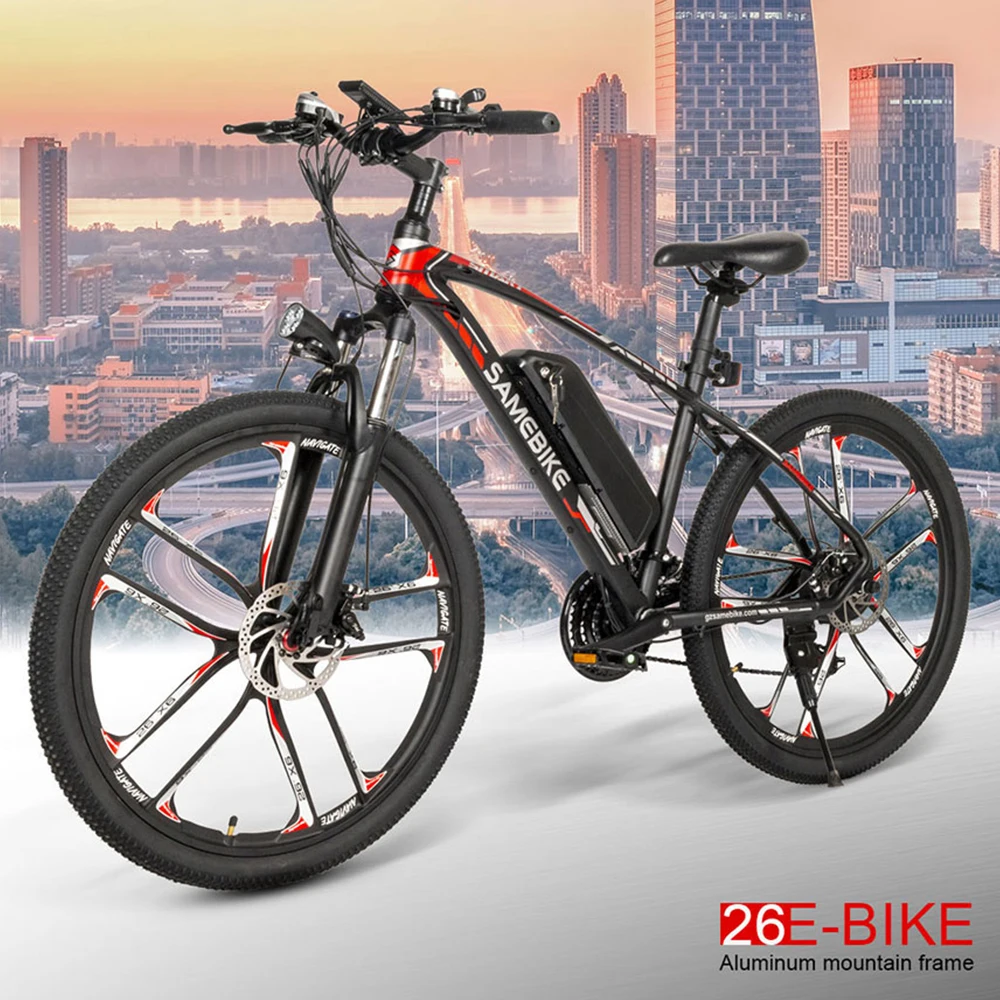 

26 Inch Electric Bike Power Assist Electric Bicycle E-Bike 350W Motor Moped Bike