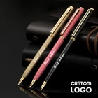 Креативная многоцветная металлическая шариковая ручка с возможностью лазерного нанесения логотипа на заказ, для бизнеса, рекламы, офиса, подарок на день рождения, ручка для подписи