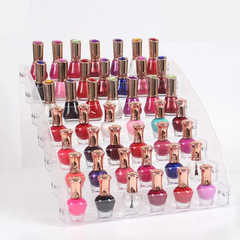 2/3/4/5/6/7 слоя прозрачный акриловый Органайзер для косметики Макияжа Косметический