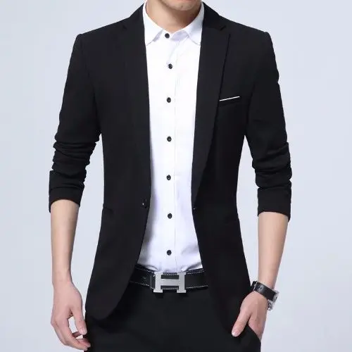 

Spring and Summer Leisure Suit Men's Korean-Style Slim Fit Youth Business Suit Coat Wedding Best Man Jacket Top