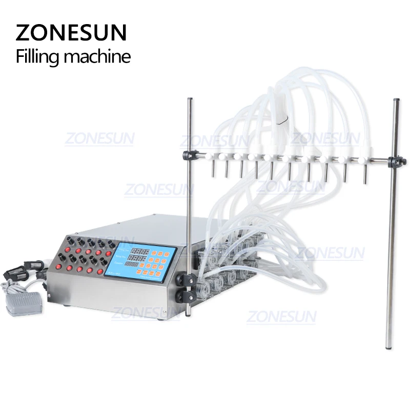 ZONESUN 10 головок разливочная машина для духов и жидкостей электрическая цифровая