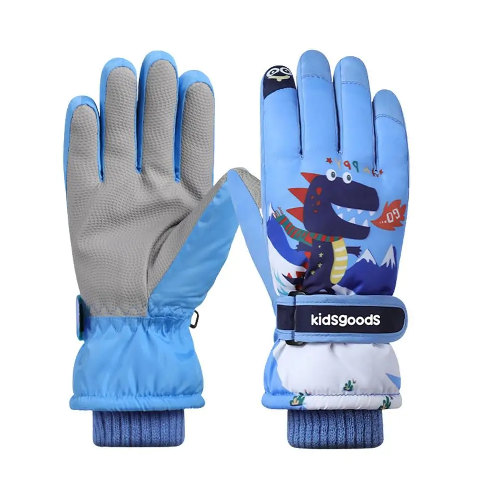 

Kids Winter Gloves Students Riding Gloves Warm Waterproof Thick Gloves With Fleece Lining For Boys And Girls Cold Weather
