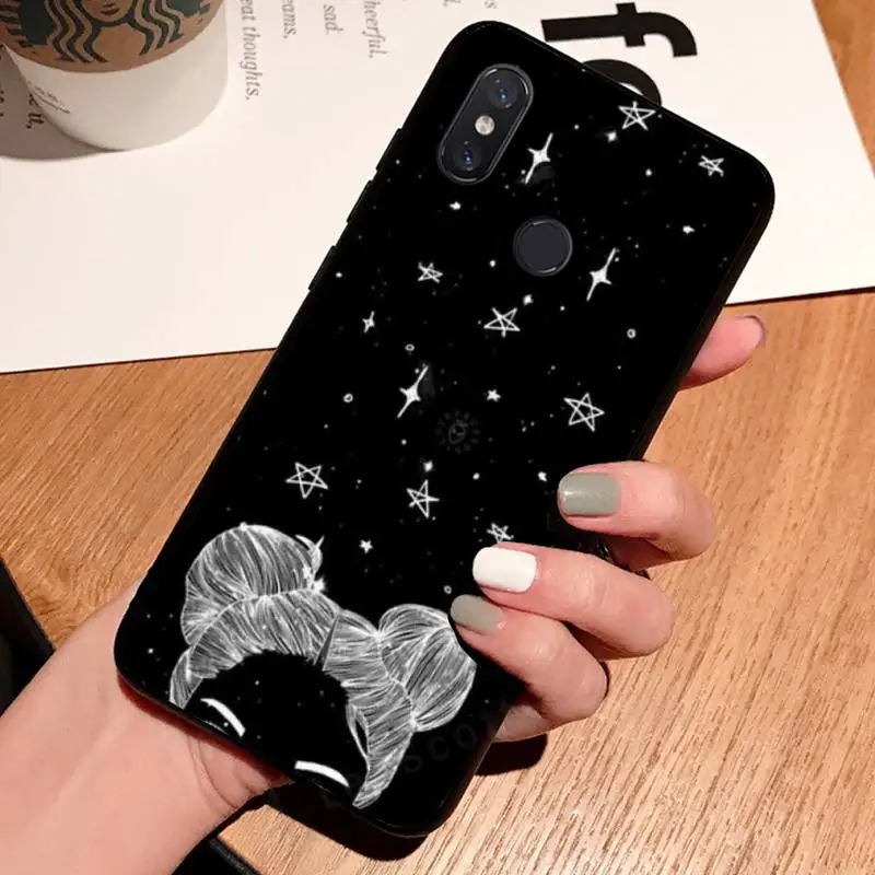 

Moon stars space astronaut Phone Case For Xiaomi Redmi 7 8 9t a3 9se k20 mi8 max3 lite 9 note 9s 10 pro