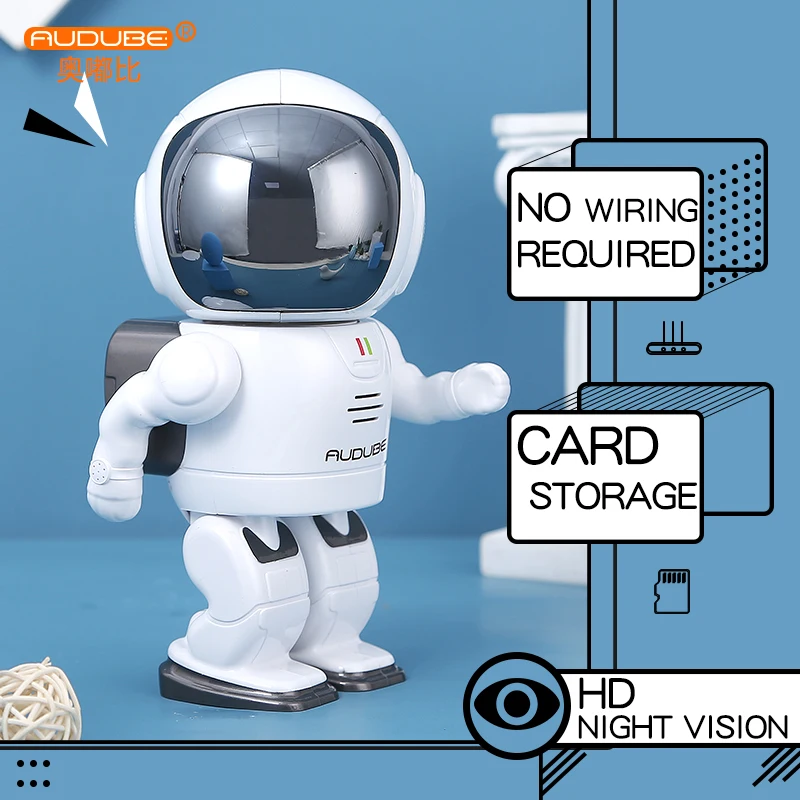 1080p astronaut robot camera ip wifi wireless p2p security surveillance night vision infrared home security robot baby monitor free global shipping