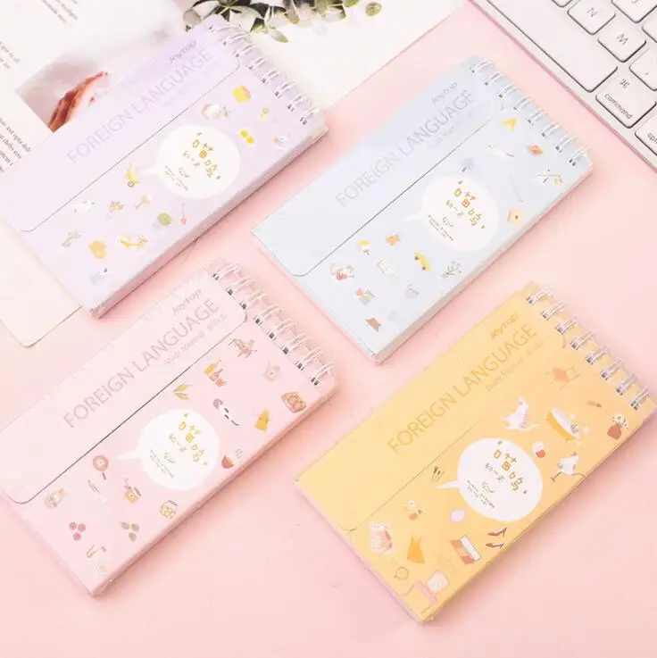 E 1 Piece in random 80 листов японский карман Kawaii Мультфильм студентов словарь блокнот английские слова карты Дети Исследование Memo Примечания руководство книга - Цвет: E 1 Piece in random