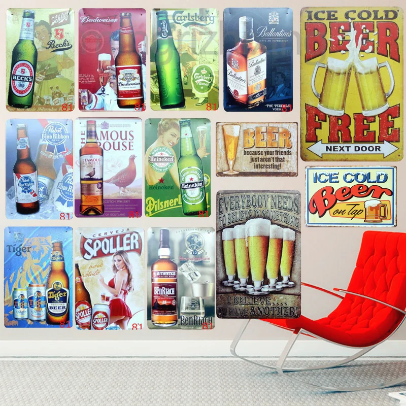 Винтажные металлические оловянные таблички для украшения дома бара паба Клубные