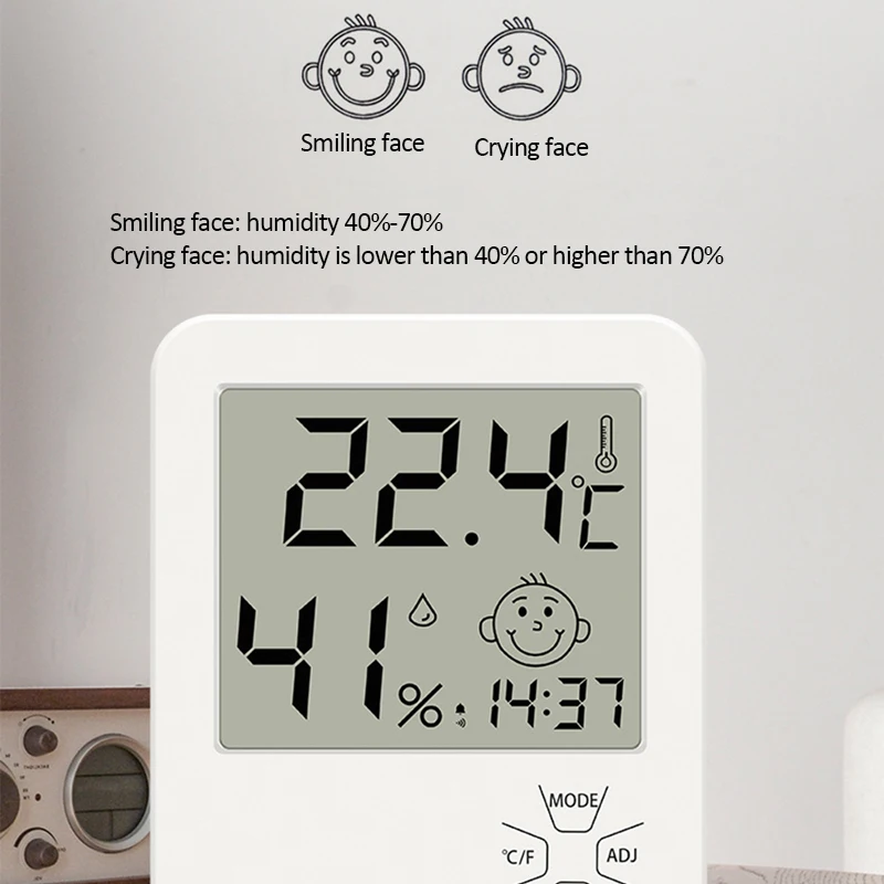 multifunctional indoor room lcd electronic temperature humidity meter digital thermometer hygrometer weather station alarm clock free global shipping