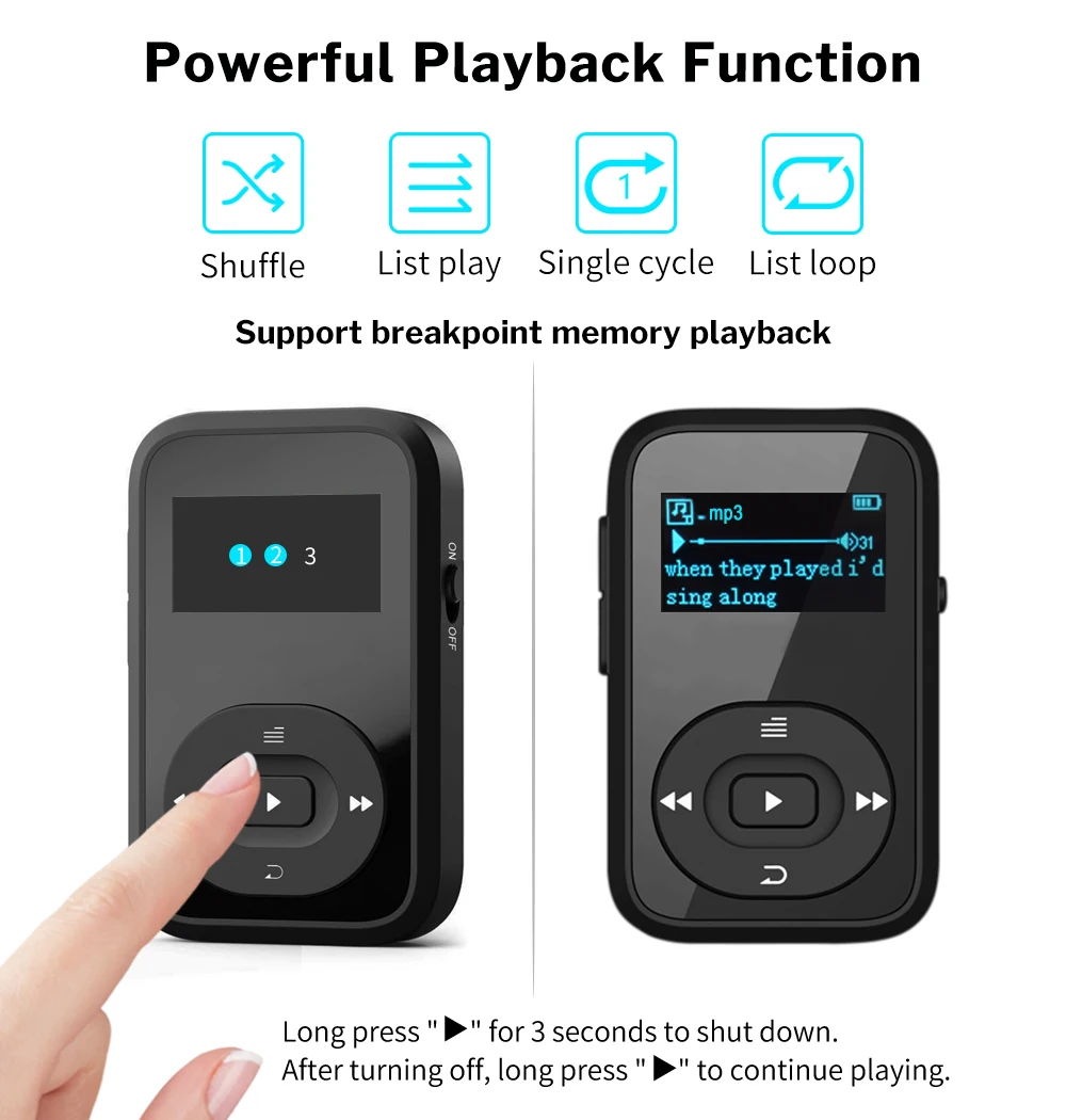 Deelife Спортивный MP3 плеер Bluetooth с зажимом, FM радио, повязка на руку, портативный мини MP 3, музыкальный плеер для бега, спортивный MP3-Player