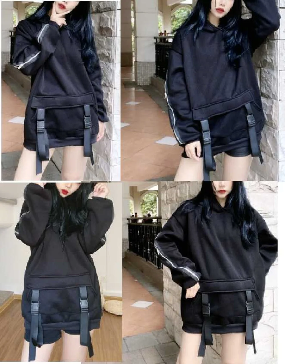 Женская толстовка на молнии Rosetic Готическая с капюшоном 2020 размера плюс